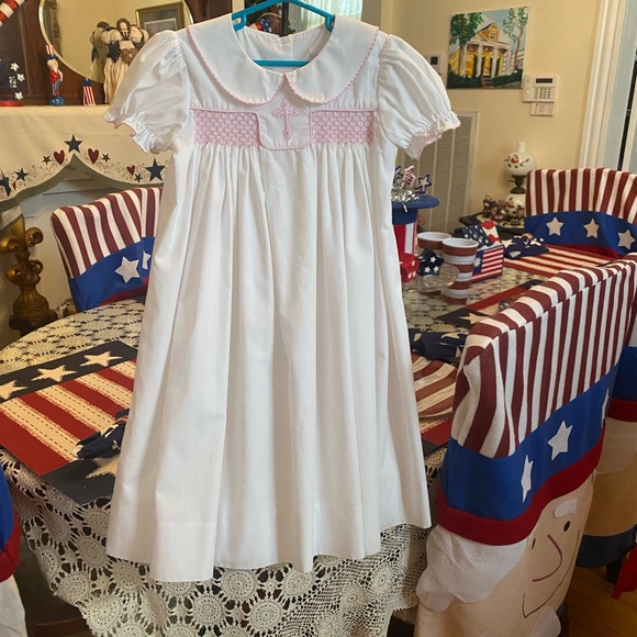 Shrimp & Grits Smocked Girls Dress size 5 - Picture 10 of 15